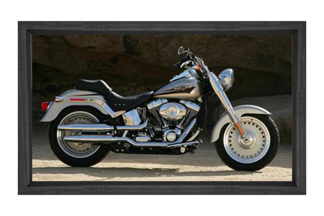 Zarif Motor Tablosu Tablosu Siyah Ahşap Çerçeve - 40x60