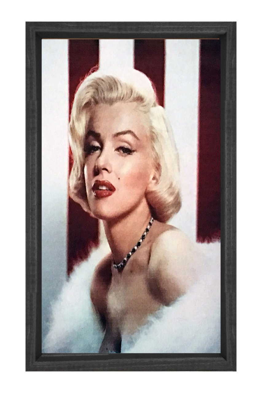 Marilyn Monroe Tablosu Siyah Ahşap Çerçeve - 50x90