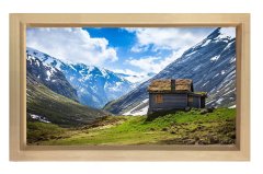 Dağlar ve Tatlı Klübe Tablosu Naturel Ahşap - 45x30