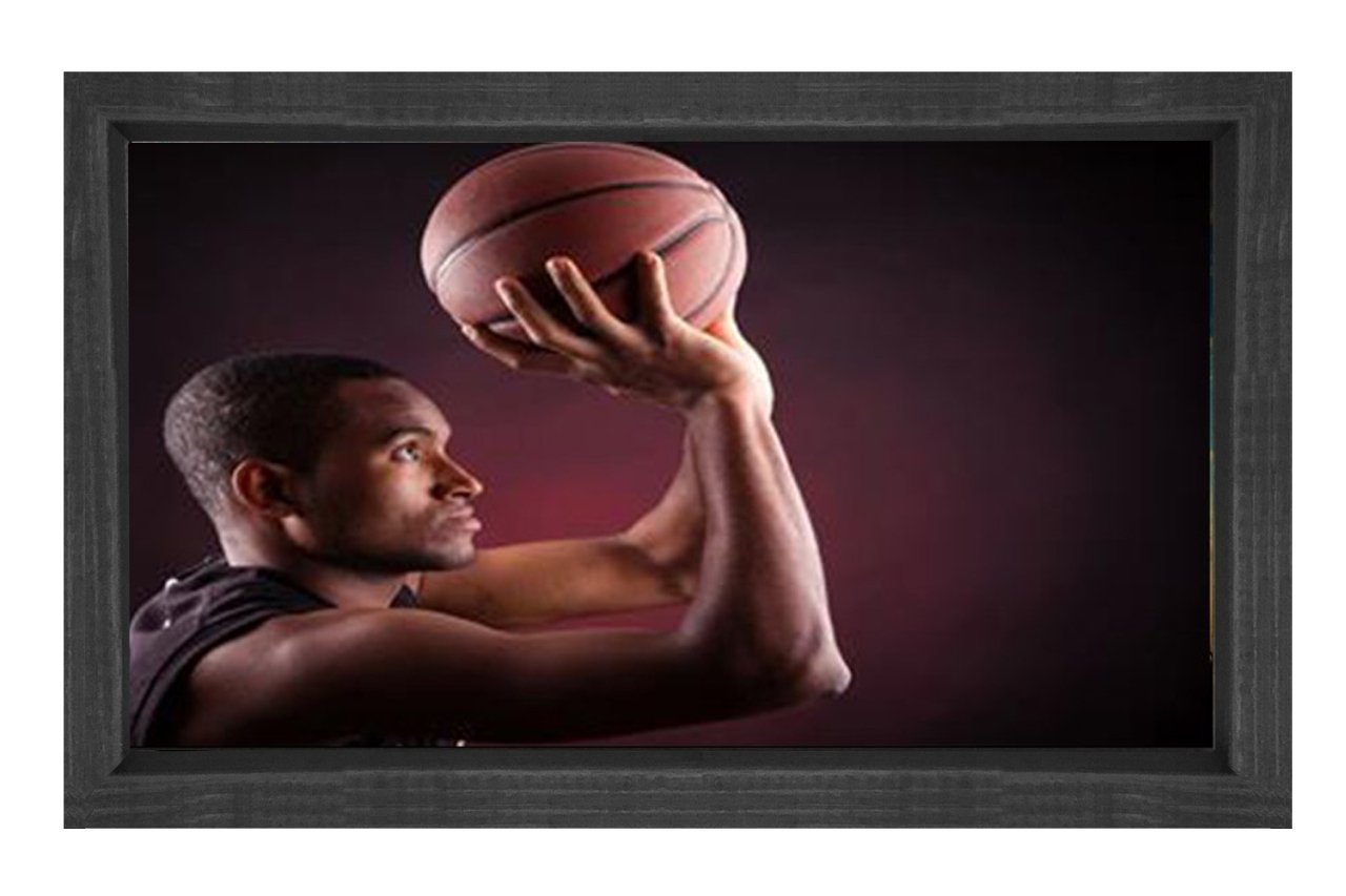 Basketbolcu ve Top Tablosu Siyah Ahşap - 50x90