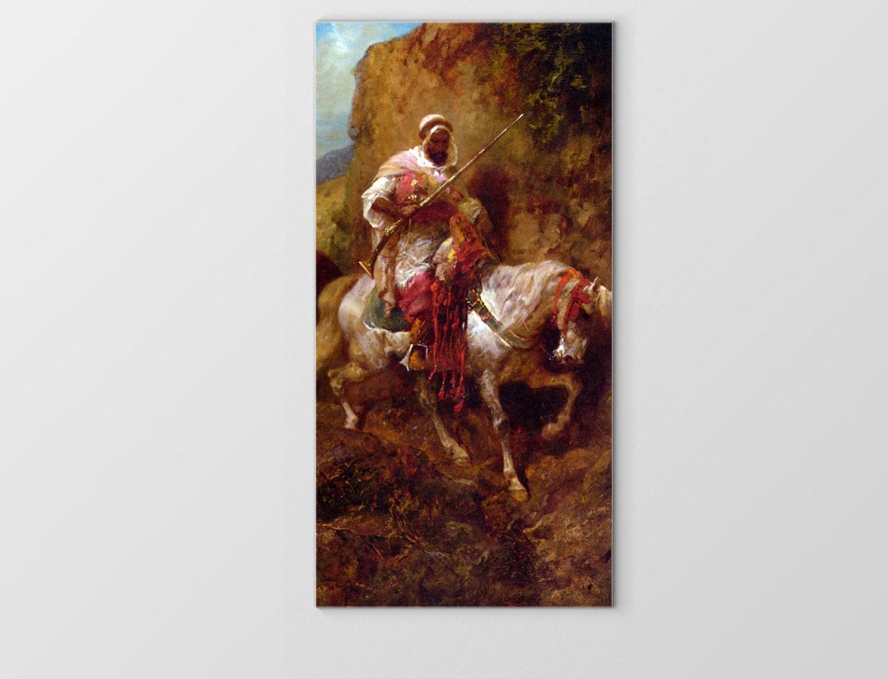 Oryantalis Atlı Tablosu Çerçevesiz - 40x60