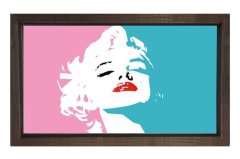 Marilyn Monroe Tablosu Kahverengi Ahşap Çerçeve - 40x60