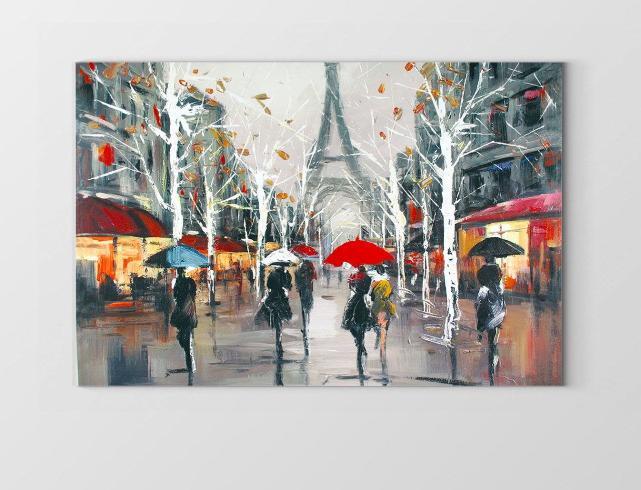 Paris Şehir Manzarası Tablosu Çerçevesiz - 50x70