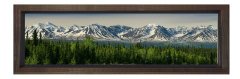 Dağlar Ve Orman Tablosu Kahverengi Ahşap Çerçeve - 200x70