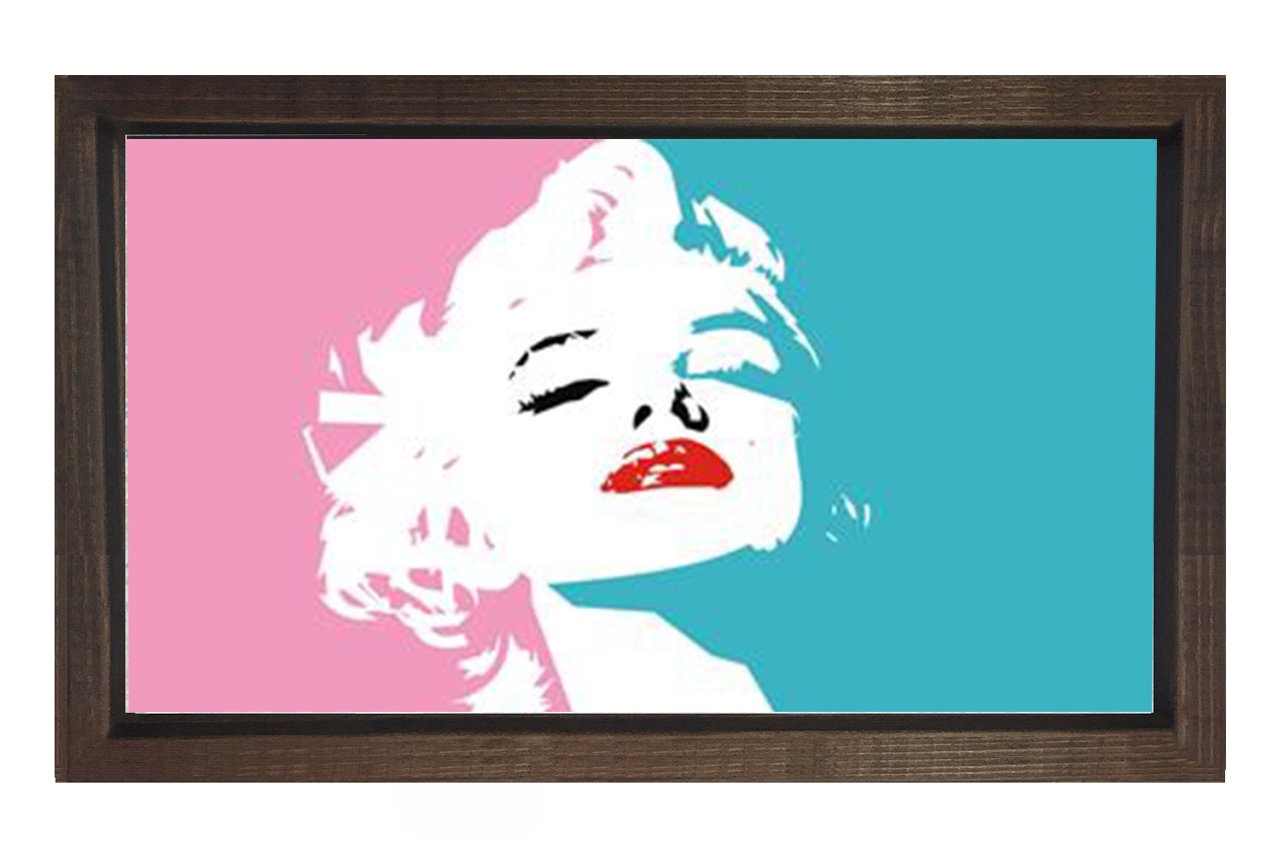Marilyn Monroe Tablosu Kahverengi Ahşap Çerçeve - 50x70