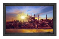 İstanbul Gündoğumu Tablosu Siyah Ahşap Çerçeve - 45x30