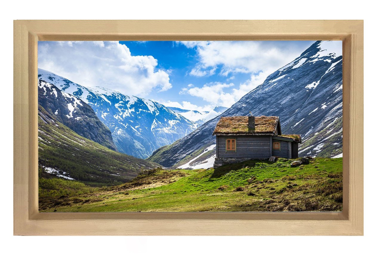 Dağlar ve Tatlı Klübe Tablosu Naturel Ahşap - 70x100