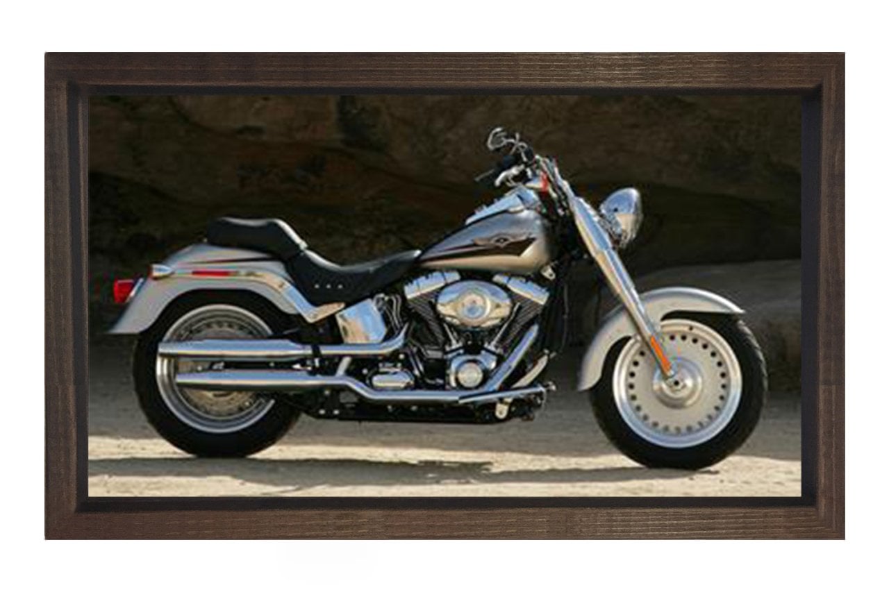 Zarif Motor Tablosu Tablosu Kahverengi Ahşap Çerçeve - 100x150