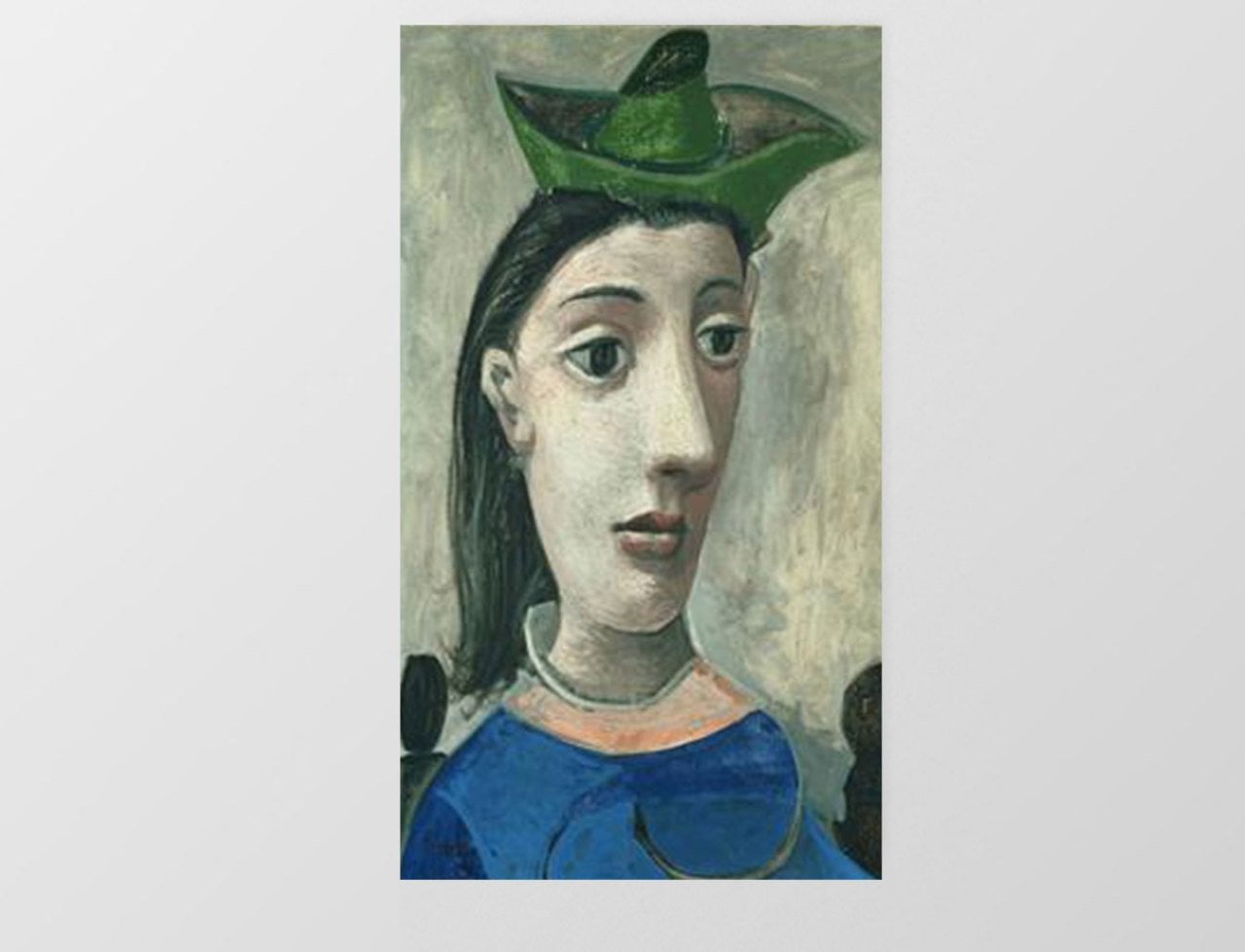 Donna Con Capello Verde Tablosu Çerçevesiz - 100x200