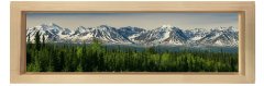 Dağlar Ve Orman Tablosu Naturel Ahşap Çerçeve - 180x60