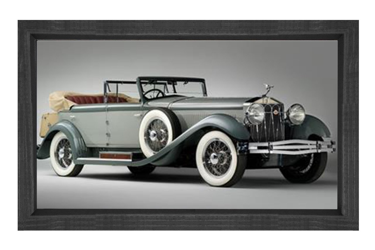 Isotta Fraschini Tipo 8a Tablosu Siyah Ahşap - 50x70