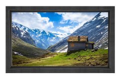 Dağlar ve Tatlı Klübe Tablosu Siyah Ahşap - 45x30