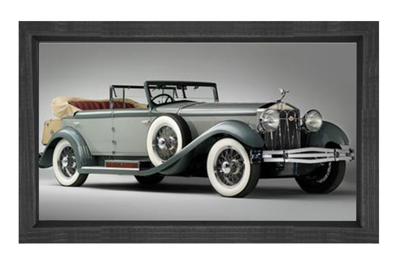 Isotta Fraschini Tipo 8a Tablosu Siyah Ahşap - 50x90