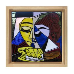 Bir Kadının Şansı Tablosu Naturel Ahşap Çerçeve - 100x100