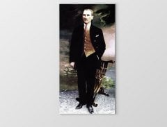 Atatürk Takım Elbisesiyle Tablosu Çerçevesiz - 50x90