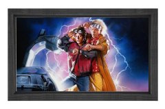 Geleceğe Dönüş Film Afişi Tablosu Siyah Ahşap Çerçeve - 50x90