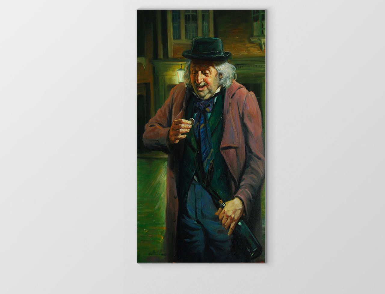 Yaşlı Adam Tablosu Çerçevesiz - 45x30