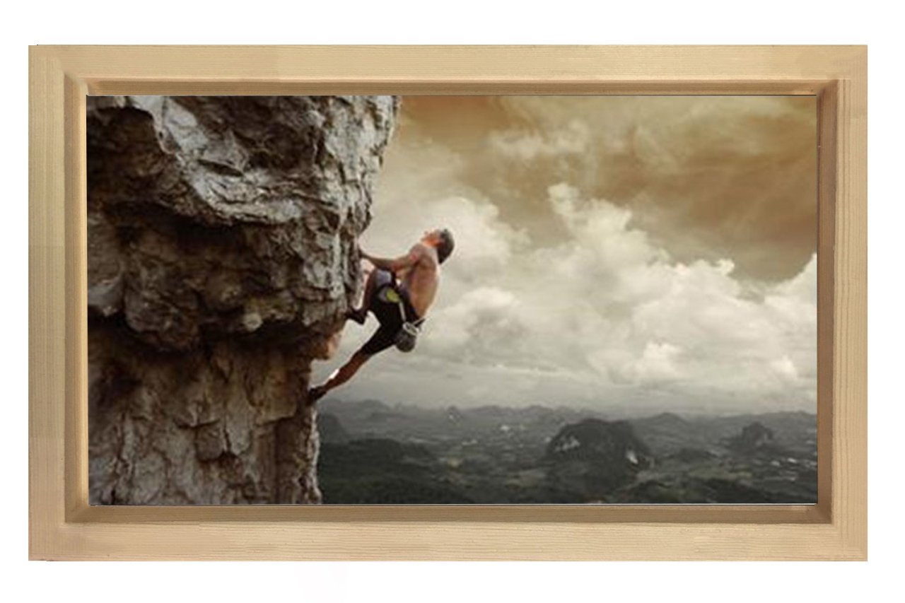 Dağcılık Tırmanma Tablosu Naturel Ahşap - 40x60