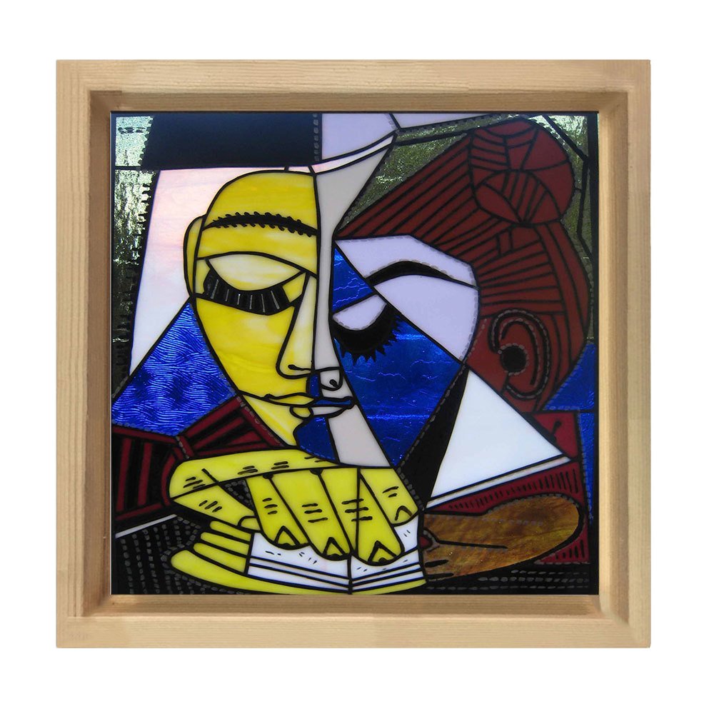 Bir Kadının Şansı Tablosu Naturel Ahşap Çerçeve - 50x50