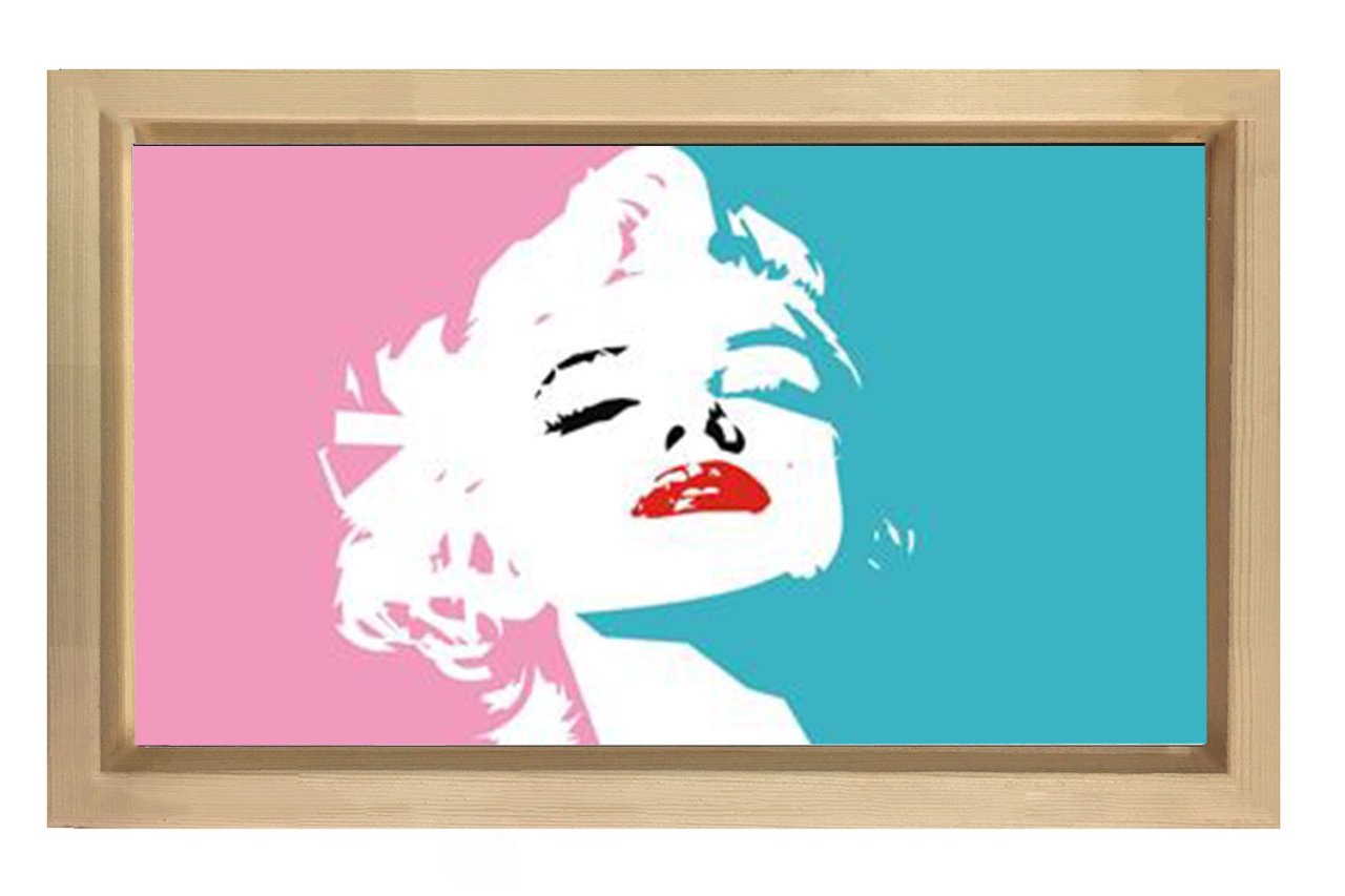 Marilyn Monroe Tablosu Naturel Ahşap Çerçeve - 50x90