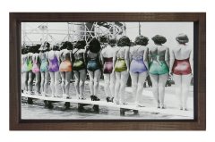 Güzellik Yarışması Tablosu Kahverengi Ahşap - 70x100