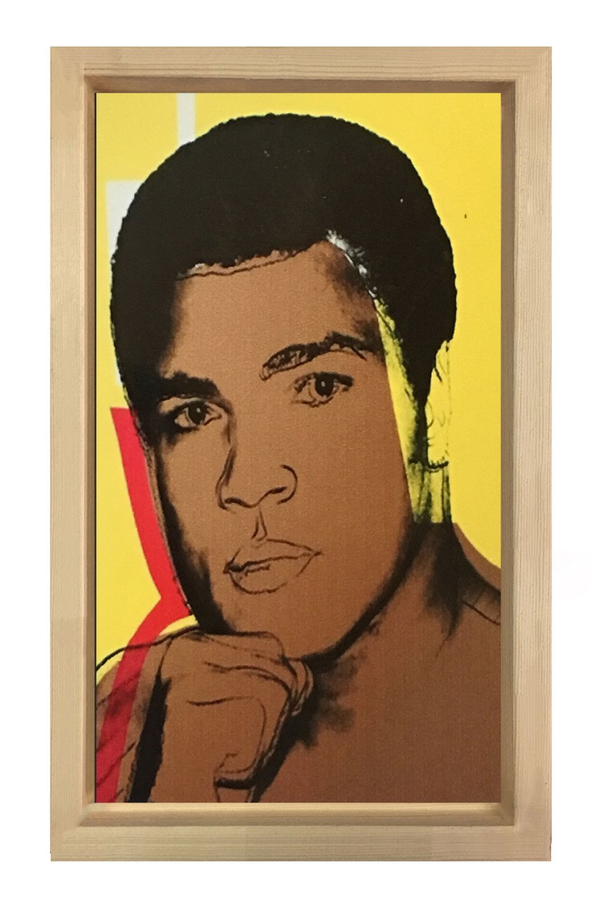 Muhammed Ali Tablosu Naturel Ahşap Çerçeve - 50x90