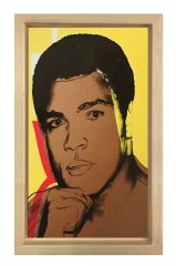 Muhammed Ali Tablosu Naturel Ahşap Çerçeve - 50x90