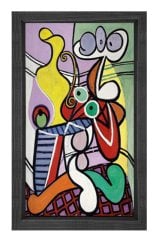 Great Still life on pedestal Tablosu Siyah Ahşap Çerçeve - 50x70