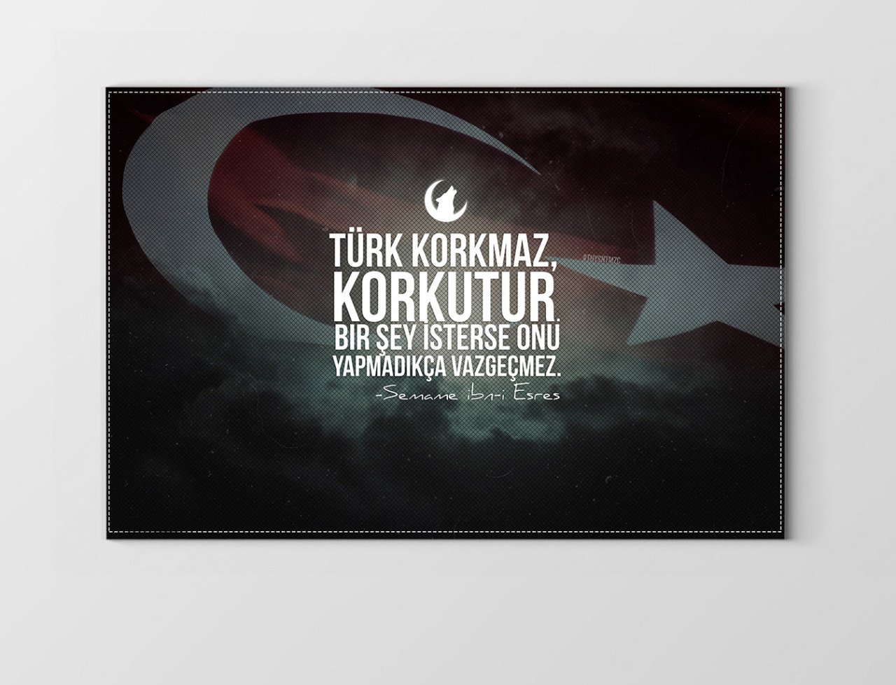 Türk Korkmaz Korkutur Tablosu Çerçevesiz - 100x150