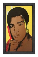 Muhammed Ali Tablosu Siyah Ahşap Çerçeve - 100x200