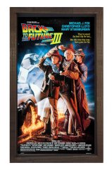 Geleceğe Dönüş Film Afişi Tablosu Kahverengi Ahşap Çerçeve - 70x100