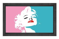 Marilyn Monroe Tablosu Siyah Ahşap Çerçeve - 50x90
