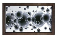 Baloncuklar Tablosu Kahverengi Ahşap - 50x70