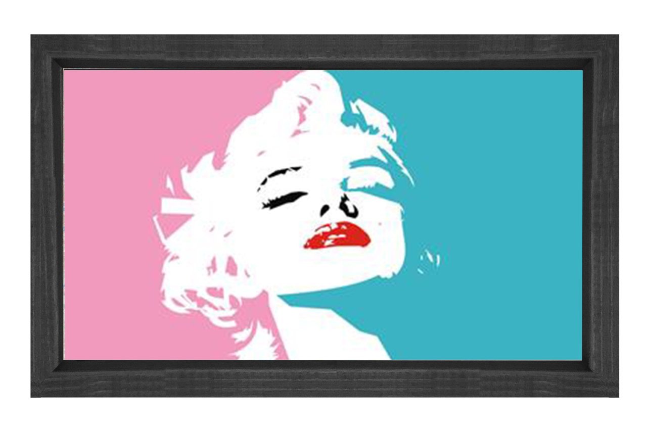 Marilyn Monroe Tablosu Siyah Ahşap Çerçeve - 70x100