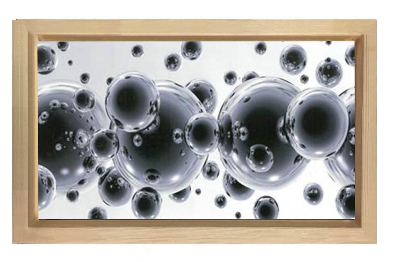 Baloncuklar Tablosu Naturel Ahşap - 100x150