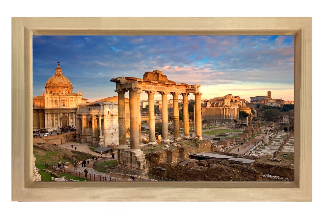 Roma ve Antik Tarihi Tablosu Naturel Ahşap - 40x60