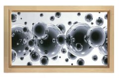 Baloncuklar Tablosu Naturel Ahşap - 40x60