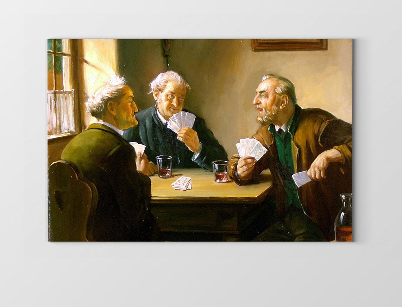 Kumar Oynayan Adamlar Tablosu Çerçevesiz - 45x30