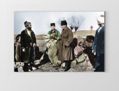 Atatürk Cephede Tablosu Çerçevesiz - 100x150