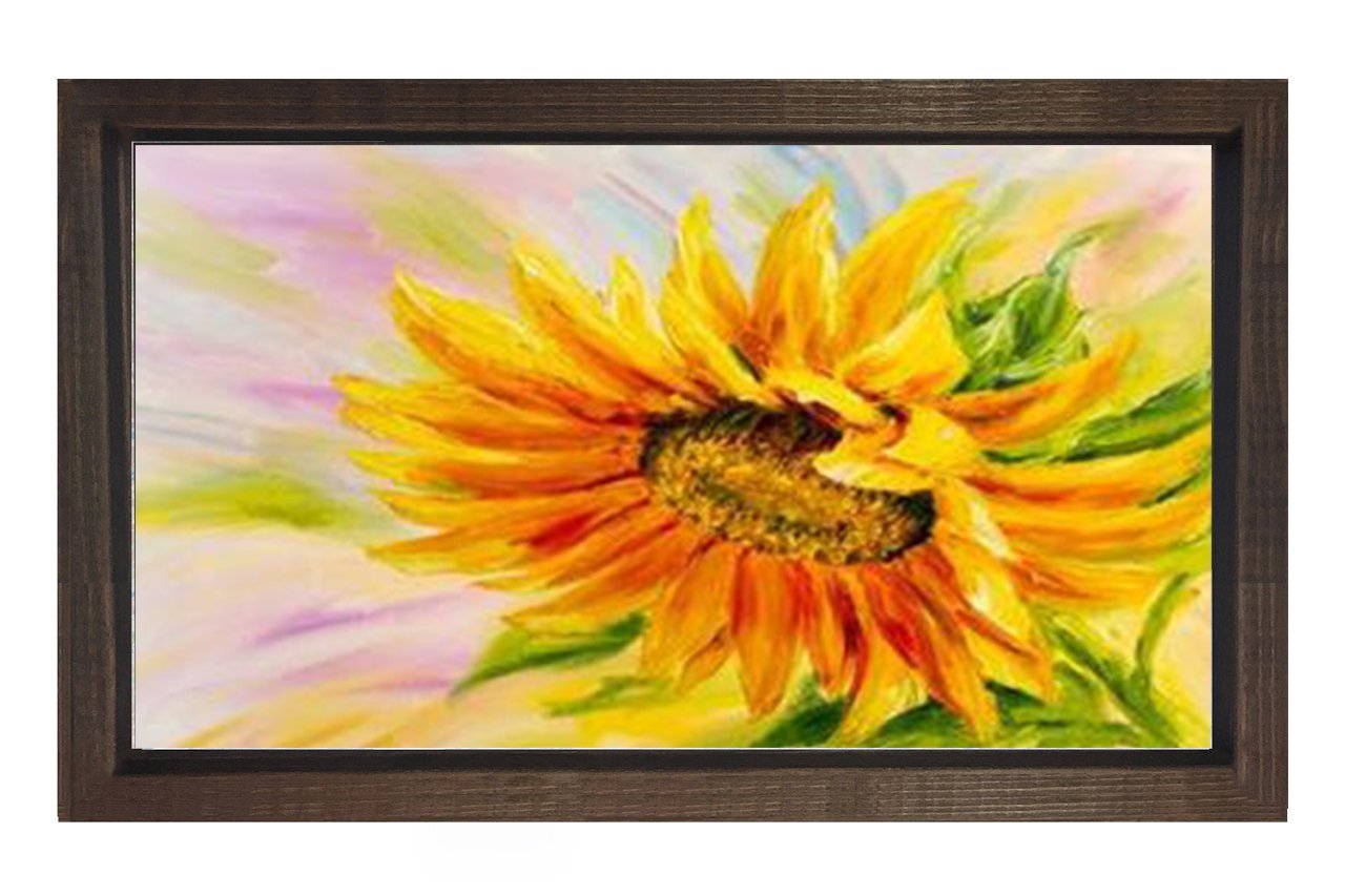 Ayçiçeği Reprodüksiyon Tablosu Kahverengi Ahşap - 100x150
