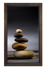Taşlar Tablosu Kahverengi Ahşap Çerçeve - 100x150