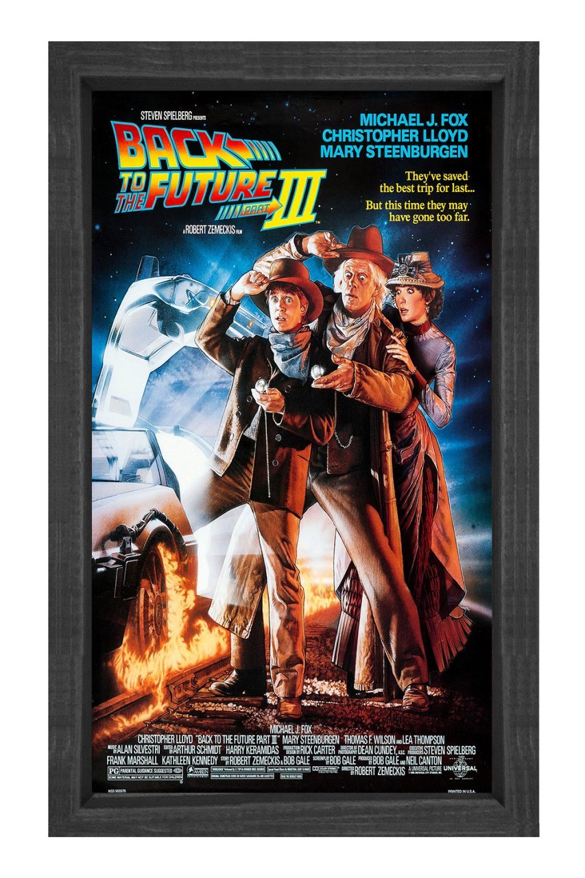 Geleceğe Dönüş Film Afişi Tablosu Siyah Ahşap Çerçeve - 100x200