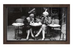 Ladyler Cafede Tablosu Kahverengi Ahşap - 100x150