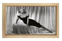 Marilyn Monroe Siyah Beyaz Tablosu Naturel Ahşap Çerçeve - 40x60
