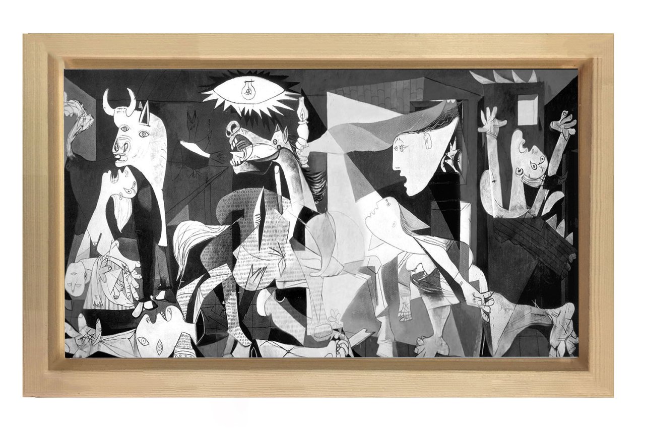 Guernica Tablosu Naturel Ahşap Çerçeve - 50x70