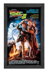 Geleceğe Dönüş Film Afişi Tablosu Siyah Ahşap Çerçeve - 50x90