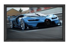 Bugatti Vision Gran Turismo Tablosu Naturel Ahşap Çerçeve - 100x150