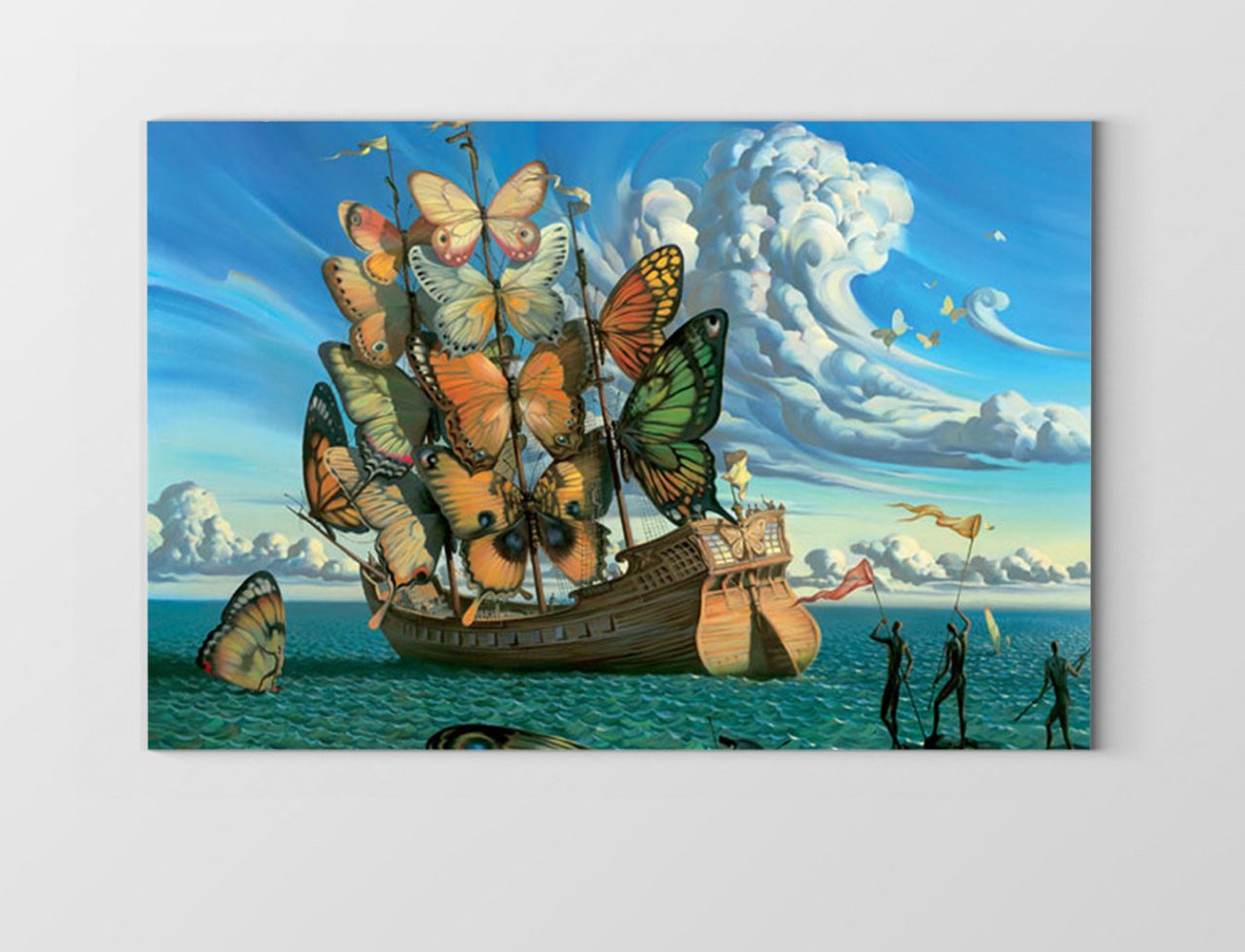 Kelebek Gemi Tablosu Çerçevesiz - 100x150