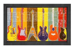 Gitar Türleri Tablosu Siyah Ahşap Çerçeve - 50x90