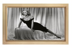 Marilyn Monroe Siyah Beyaz Tablosu Naturel Ahşap Çerçeve - 70x100